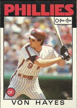 1986 O-Pee-Chee Baseball Cards 146     Von Hayes